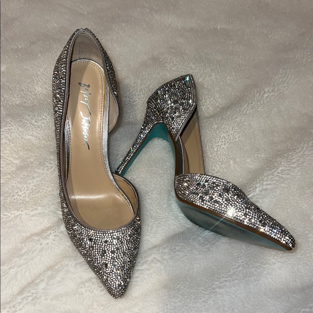 Elegant Silver Stiletto Heels
